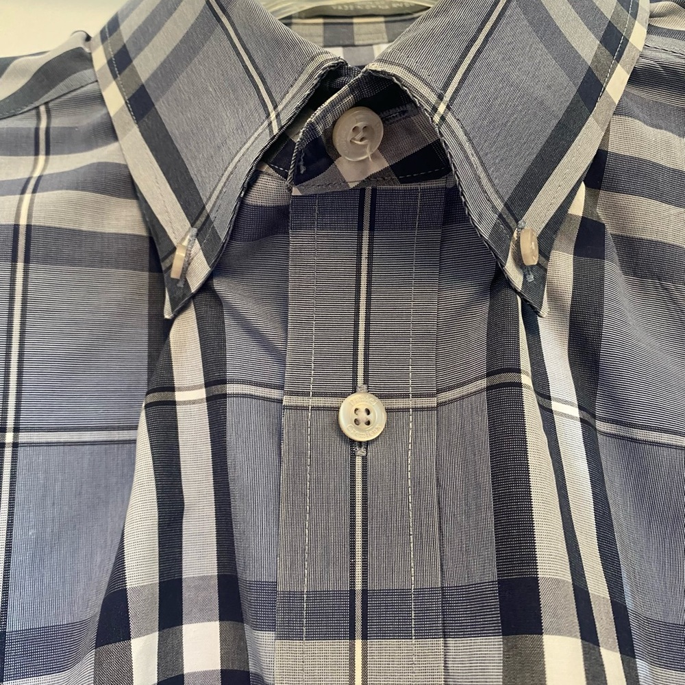 Daniel Cremieux Men's Blue Plaid Shirt - Picture 4 of 8